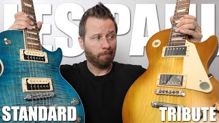 Video thumbnail for Les Paul Tribute vs Les Paul Standard...Which Gibson Should You Buy?? by Darrell Braun Guitar