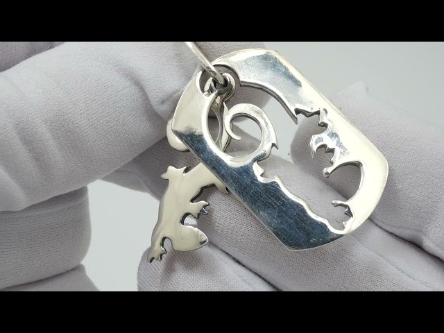 Срібний кулон "Ящірка" 3100454 Відео огляд