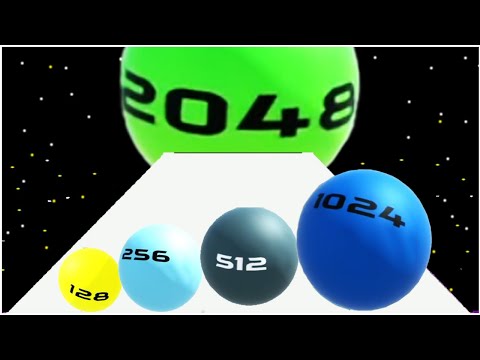 Rolling Ball Run 2048 Game - Gameplay Walkthrough - Max Levels