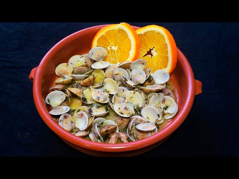 Almejas a la naranja