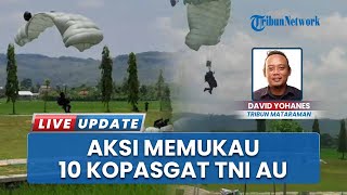 Latihan Penerjunan: 10 Kopasgat TNI AU Gemparkan Langit Sodo Tulungagung
