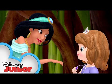 Princess Sofia the First Meets Disney Aladdin's Princess Jasmine 🐯 | Sofia the First |@disneyjr