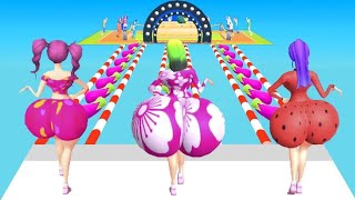 twerk race 3d Vs muscle rush - smash running - all new levels gameplay walkthrough Android, iOS