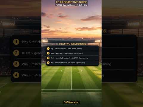FUTTIES Catarina Macario 97 OBJECTIVE GUIDE - Full FC 26 Requirements & Rewards  #eafc27 #fc27