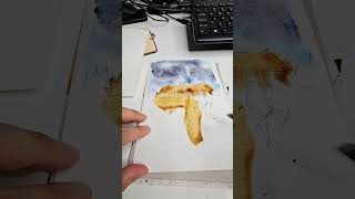 Paint a landscape in 3 minutes! 🖌️🖼️ #art #painting #watercolor