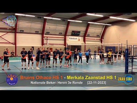 Volleybal Heren Nationale Beker 3e Ronde: Bruins Olhaco H1 - Merkala Zaanstad H1 [22-11-2023]