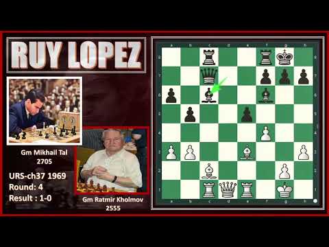 The Spanish Torture: Gm Mikhail Tal's Sacrificial Ruy Lopez vs Gm Ratmir D. Kholmov #chess