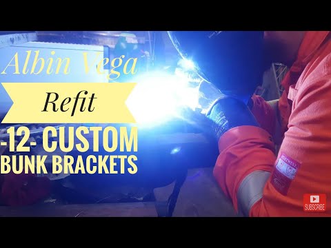 Albin Vega Refit - 12 - Custom Bunk Brackets