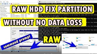 RAW HARD DISK FIX PARTITION WITHOUT DATA LOSS | DATA RECOVER Using Command Prompt