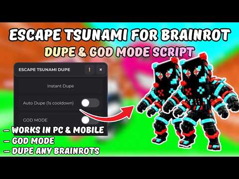 [TUTORIAL] Escape Tsunami For Brainrots DUPE Script | GOD MODE | NOT PATCHED | NO KEY