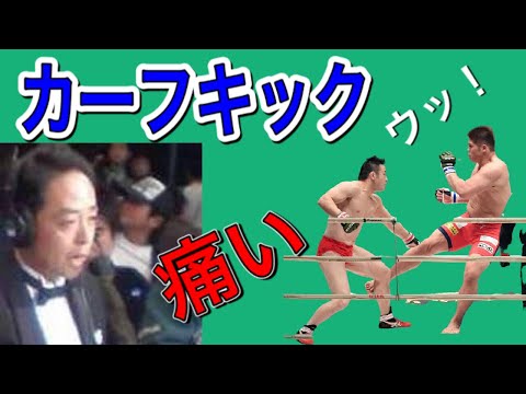 カーフキック！痛そうに見えないがかなり有効