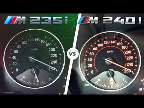 BMW M240i vs M235i ACCELERATION & TOP SPEED 0-250 km/h