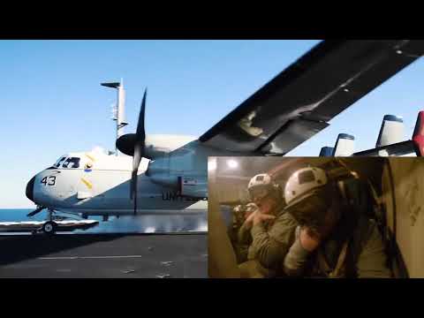 CATAPULT Launch off USS Abraham Lincoln, C-2 Greyhound