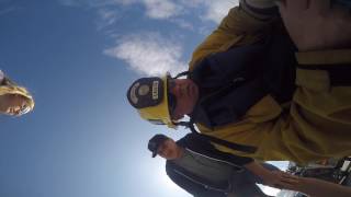 Car hitting motorcycle on freeway accident