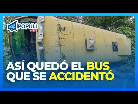 Grave accidente en Norte de Santander: bus terminó volcado con niños a bordo