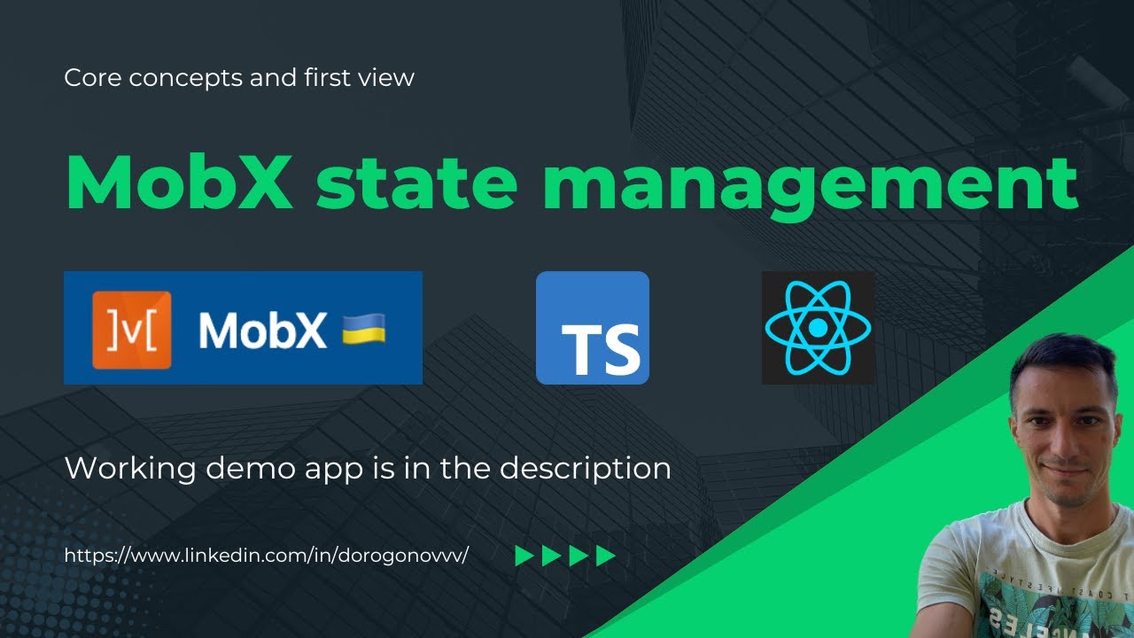 Basic concepts of the MobX for state management with React examples