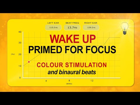 Wake Up Without Caffeine Binaural Beats Cognition Enhancer - With 589nm Orange Light (No Music)