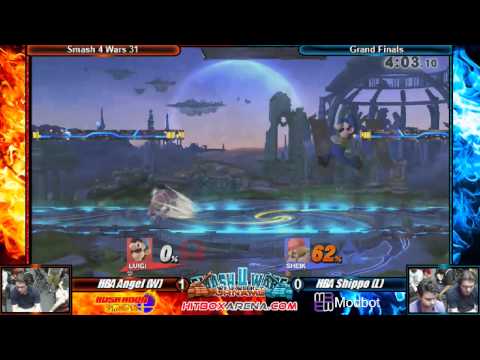 Smash 4 Wars #31 - HBA Angel Cortes (Luigi, Diddy) v HBA Shippo (Sheik) Grand Finals