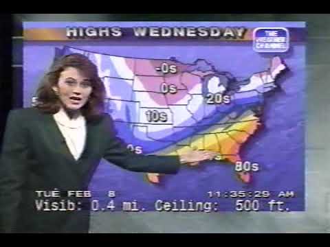 Weather Channel clips part 1 Tuesday February 8 1994