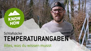 Temperaturangaben bei Schlafsäcken - Alles, was du wissen musst.