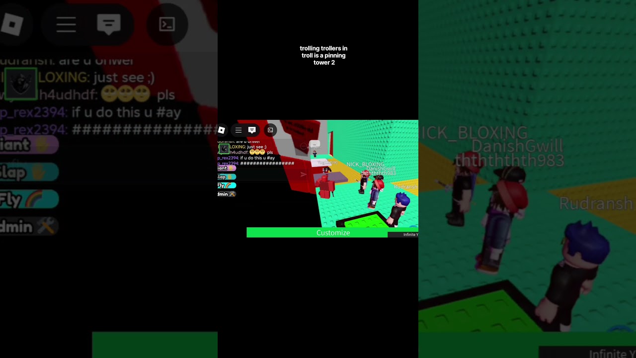 hacking roblox troll is a pinning tower 2 #roblox #hacking #c00lkid