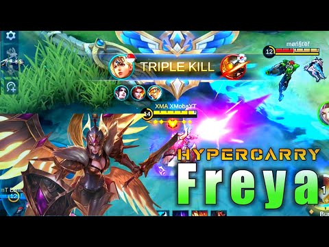 Freya HyperCarry Freestyle Gameplay And Top 1 Global Build : Mobile Legends