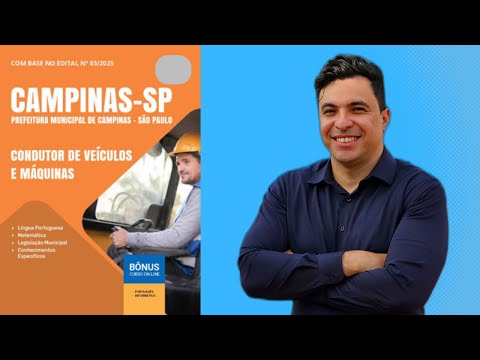 Apostila Concurso Prefeitura de Campinas - SP 2025 - Condutor de Veículos e Máquinas