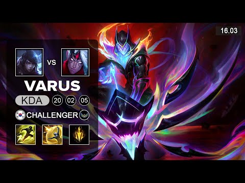 Varus vs Aphelios ADC - KR Challenger - Patch 16.03 Season 16