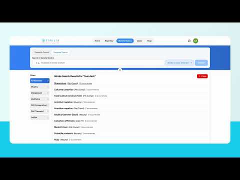 Similia Homeopathy Software Materia Medica Tutorial