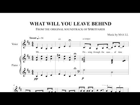 What Will You Leave Behind (Official Sheet Music) - From Spiritfarer
