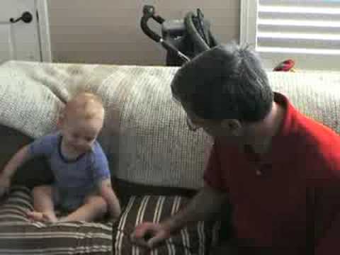 Tyler & Grandpa Talking on the Couch