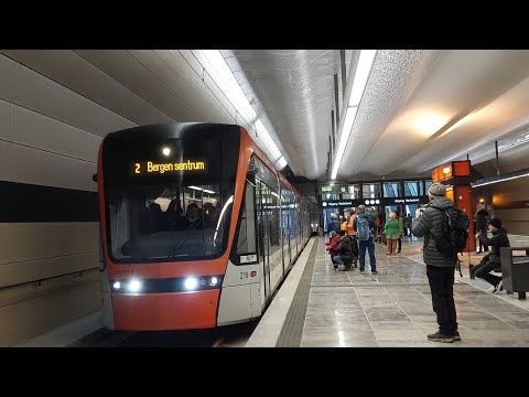 Bergen Bybane Line 2 | Exploring Haukeland underground lightrail station!