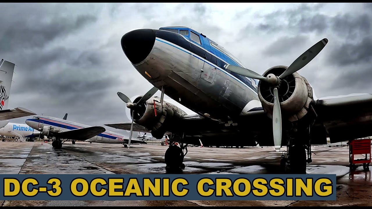 (4K) Flying a 1942 Douglas DC-3 to the Bahamas from the United States.
