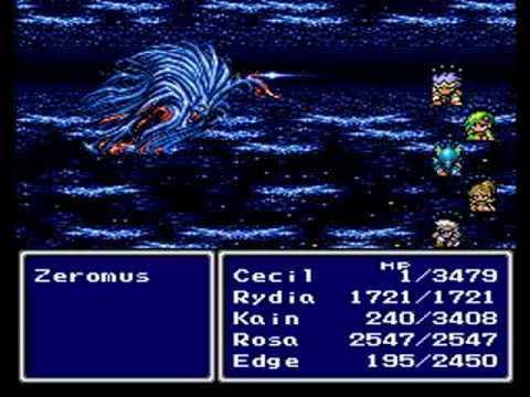 Final Fantasy IV - Final Battle With Zeromus + Ending (Part 1 of 4)