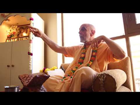 Visita de S S  Hanuman Presaka Swami al Maha Mantra Lab el año 2018.