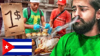 Reaccionando a comida callejera en Cuba 🇨🇺