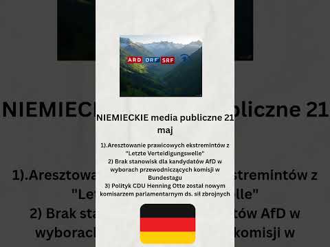 Niemieckie media publiczne 21 maj