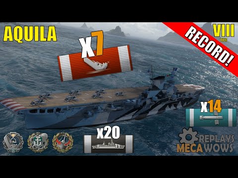 Aquila 7 Kills & 127k Damage | World of Warships Gameplay