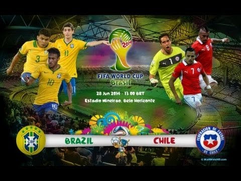 Brazil vs Chile All Goals & Highlights (World Cup 2014), [1:1 PENALTY 3:2]