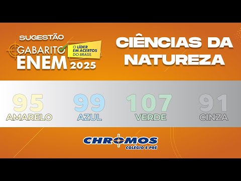 Gabarito ENEM 2025 CHROMOS - Prova Amarela: Questão 95 | Ciências da Natureza