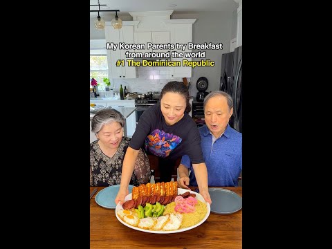 My Korean Parents Try Dominican Breakfast, Los Tres Golpes