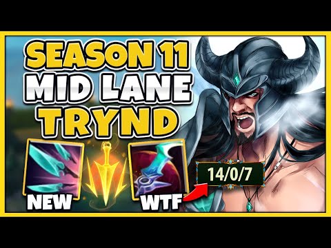 HOW TO PLAY TRYNDAMERE MID WITH THE ALL NEW ITEMS IN SEASON 11! - League of Legends