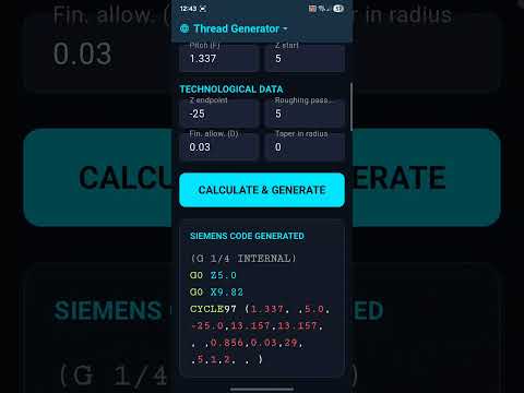 CNC Thread Generator