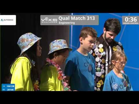 VEX Worlds 2016 - VEXIQ Elementary School - Engineering - Qual 313 (10612B 2014K) 138