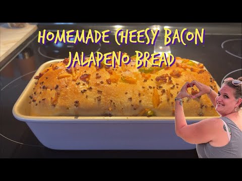 Homemade Cheesy Bacon Jalapeño Bread Recipe | Easy & Delicious! 🥖🧀🌶️
