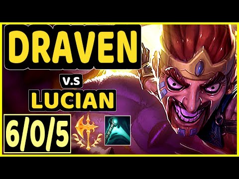 DISAVE (DRAVEN) vs LUCIAN - 6/0/5 KDA BOTTOM ADC CHALLENGER GAMEPLAY - BR