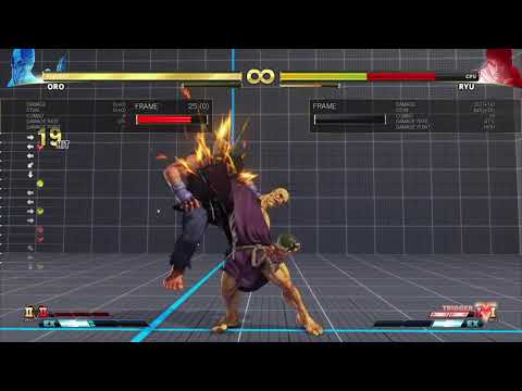 SFV Oro #25 V-Trigger2 reset combo 223dmg/290stn + 417dmg/528stn