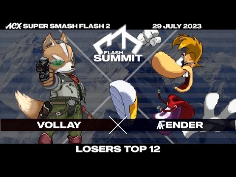 Vollay (Marth, Fox) vs Ender (Rayman) - Losers Top 12 - Flash Summit 5
