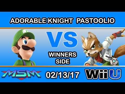 MSM 85 - Adorable Knight (Luigi) Vs. SBD | Pastoolio (Fox) Winners Side - Smash Wii U