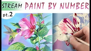 Paint by number! DIMENSIONS Hibiscus Hummingbird! 🎨2 Part! EASY way to create your own masterpiece!